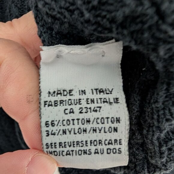 Talbots Textured Sweater Womens Size XL Blue Knit Made in Italy Long Sleeve - Picture 4 of 9